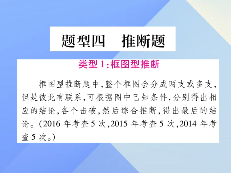 中考化學 第二部分 重點題型突破 題型4 推斷題課件 新人教版.ppt_第1頁