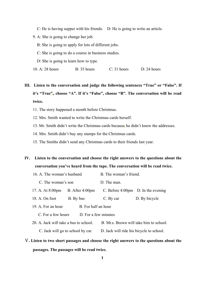 四川省成都外国语学校届九级月月考英语试题含答案解析.doc_第2页