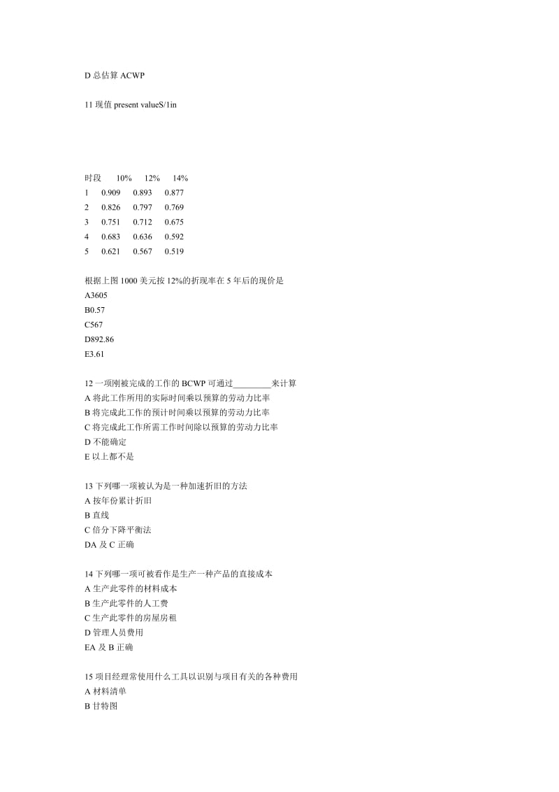 项目成本管理练习160题.doc_第3页