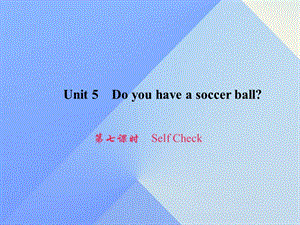 七年級(jí)英語(yǔ)上冊(cè) Unit 5 Do you have a soccer ball（第7課時(shí)）Self Check習(xí)題課件 （新版）人教新目標(biāo)版.ppt