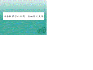 七年級語文下冊 第六單元 綜合性學習小專題 我的語文生活課件 新人教版.ppt