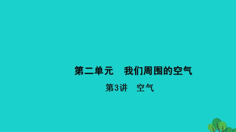 中考化学 第1篇 考点聚焦 第3讲 空气课件.ppt_第1页