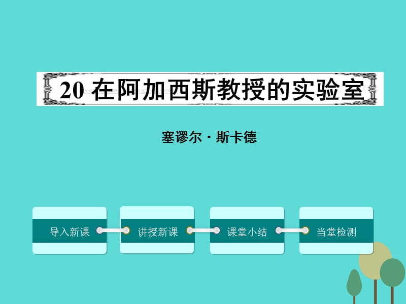 七年级语文上册 第20课《在阿加西似教授的实验室》课件 苏教版.ppt_第1页