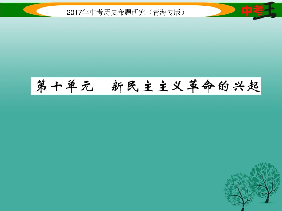 中考歷史總復習 教材知識梳理篇 第十單元 新民主主義革命的興起課件.ppt_第1頁