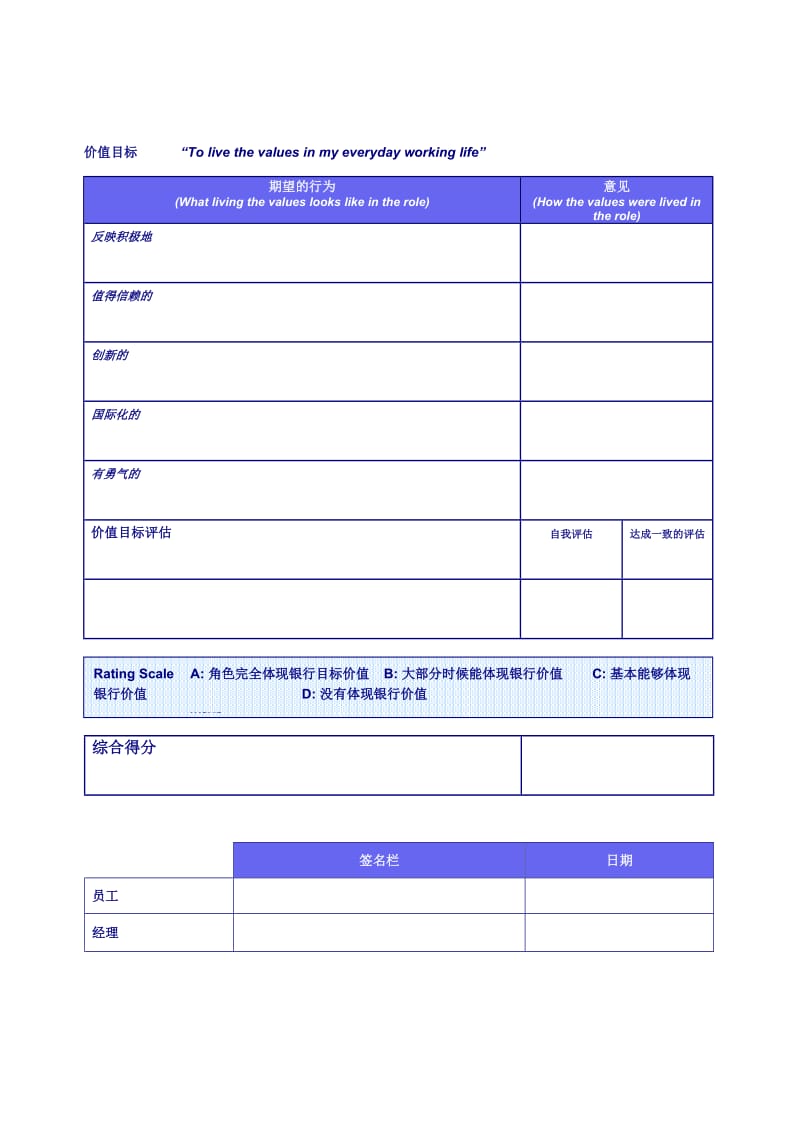 渣打银行个人绩效表格IndividualPerance-Standard.doc_第2页