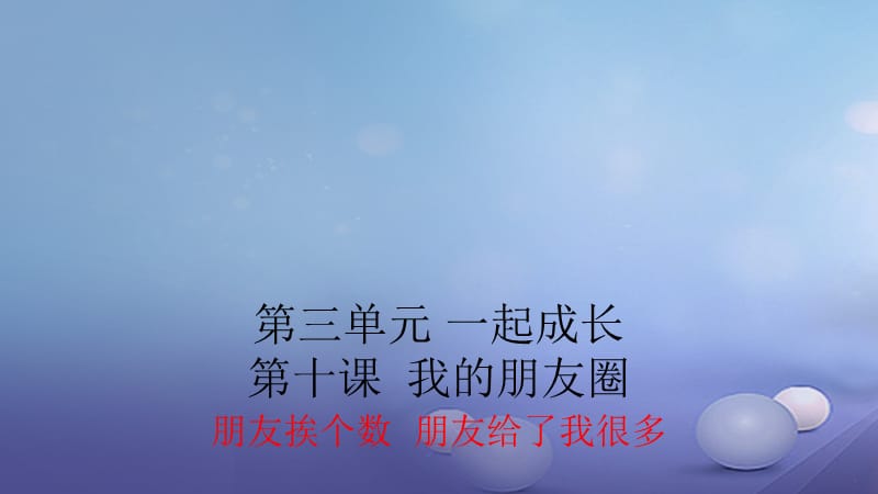 七年级道德与法治下册 第三单元 一起成长 10_1-10_2 朋友挨个数 朋友给了我很多课件 人民版.ppt_第2页