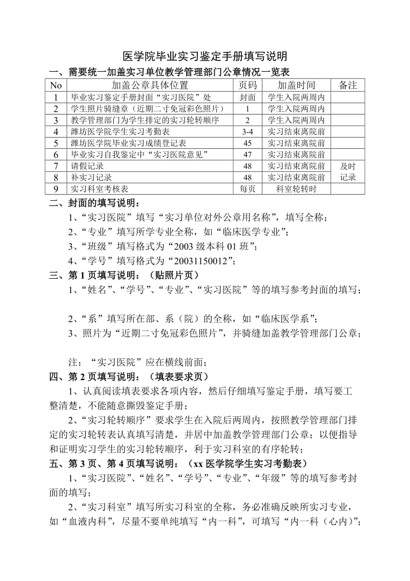 临床医学实习生手册填写.doc_第1页