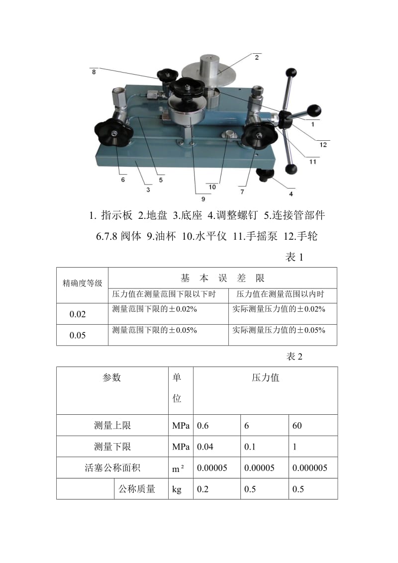 活塞式压力计使用说明书.doc_第2页