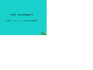 七年級(jí)英語(yǔ)下冊(cè) Unit 6 Im watching TV（第3課時(shí)）(Grammar Focus-3c)同步語(yǔ)法精講精練課件 （新版）人教新目標(biāo)版.ppt