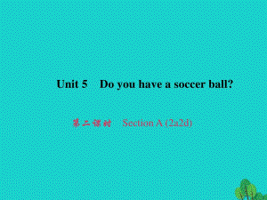 七年級(jí)英語上冊(cè) Unit 5 Do you have a soccer ball（第2課時(shí)）Section A（2a-2d）習(xí)題課件 （新版）人教新目標(biāo)版.ppt