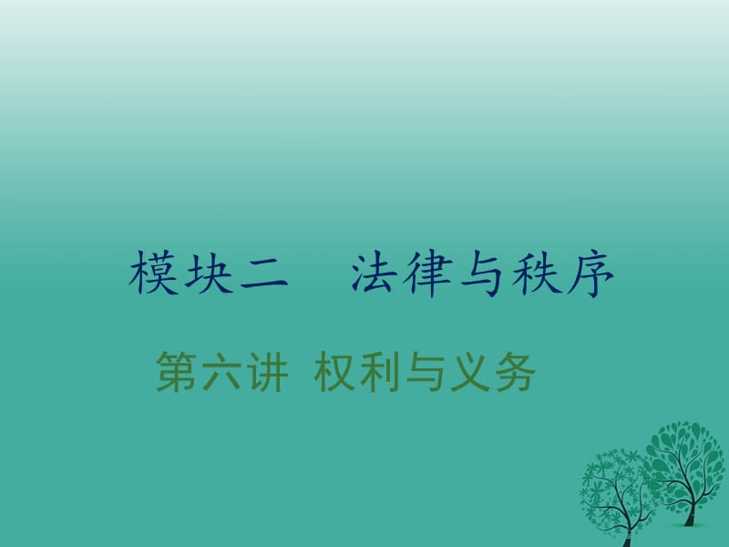 中考政治复习 第六讲 权利与义务课件.ppt_第1页