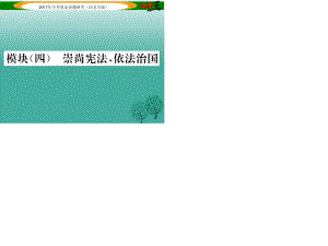 中考政治總復(fù)習(xí) 知識(shí)模塊突破（四）崇尚憲法 依法治國(guó)課件.ppt