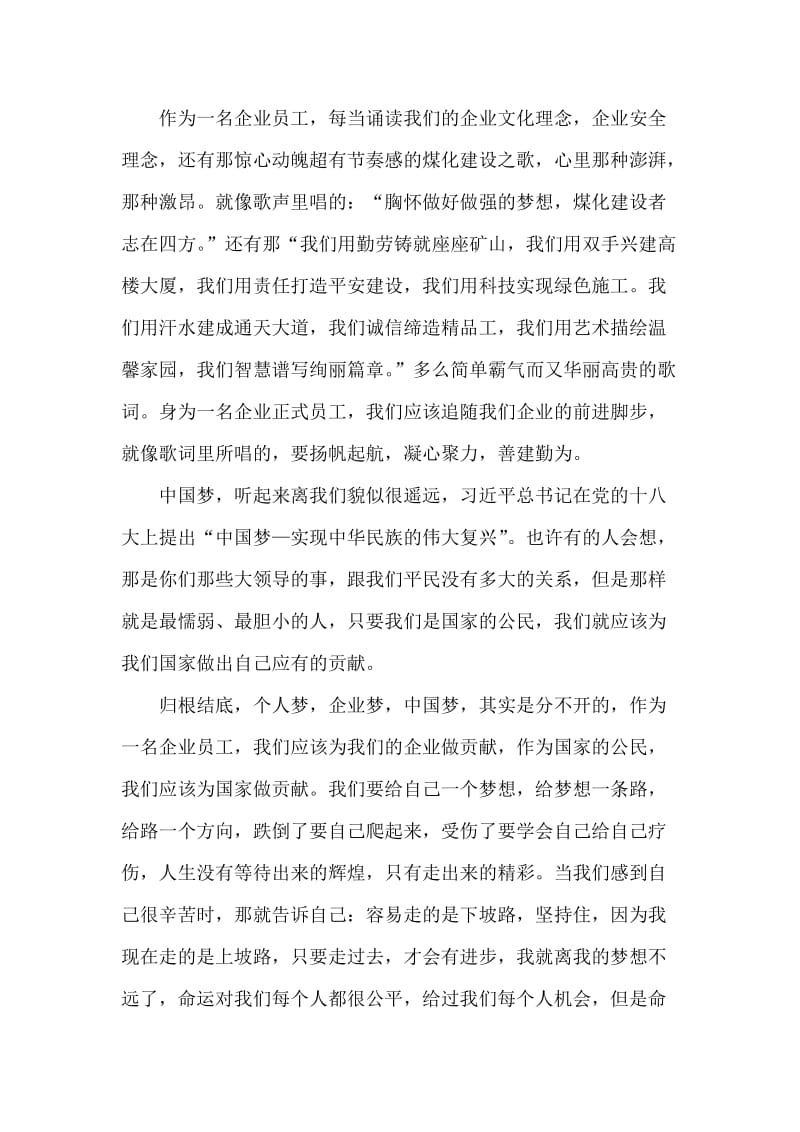 参加公司青春梦企业梦中国梦主题活动有感.doc_第2页