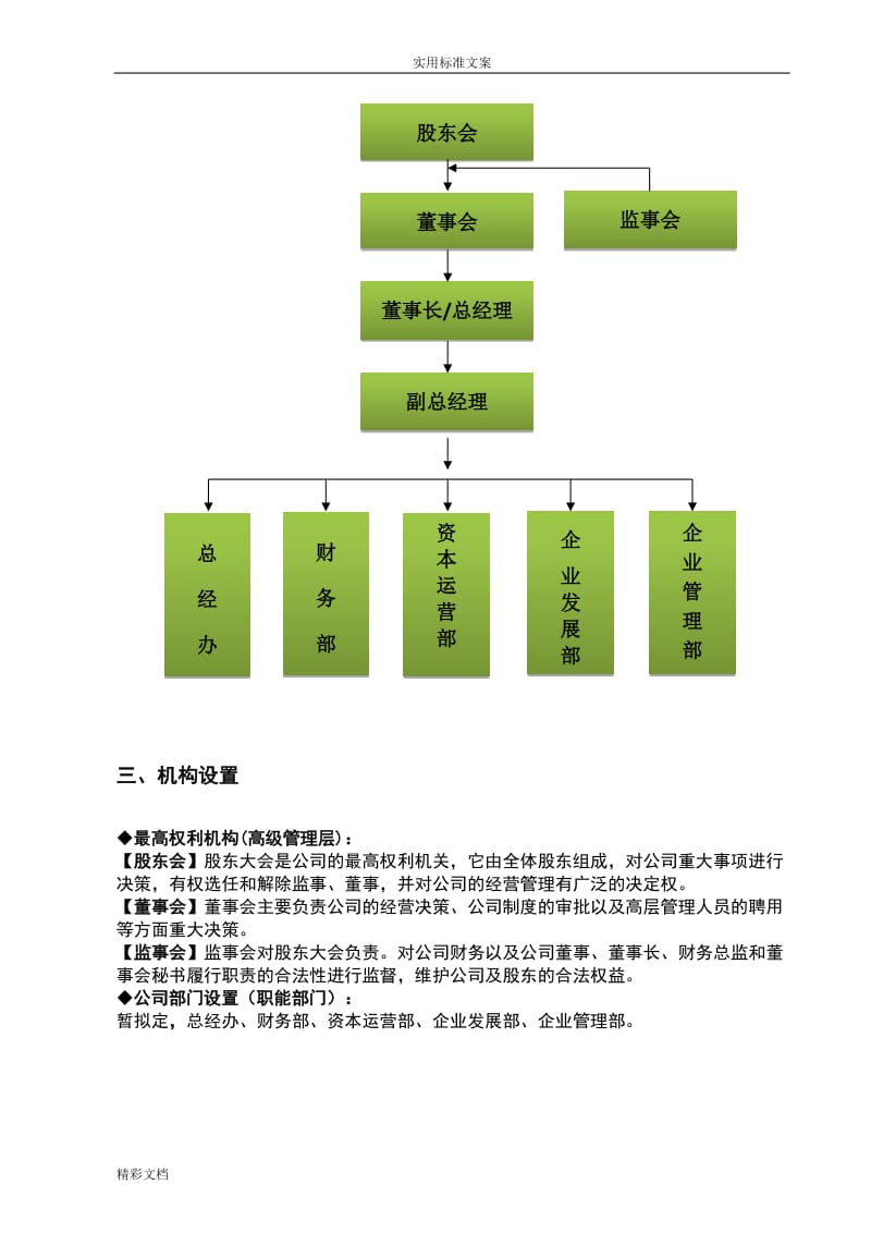 公司的组织架构及部门职责.doc_第2页