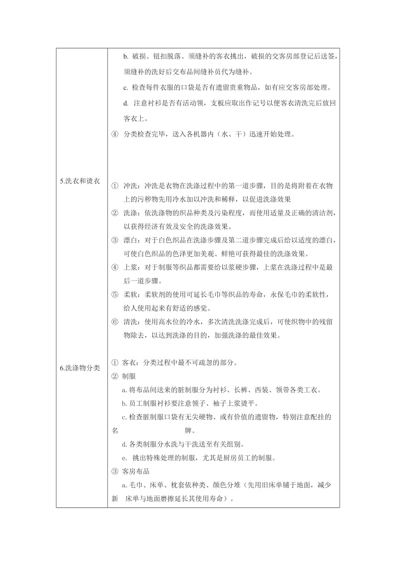 洗衣房工作程序及标准.doc_第2页