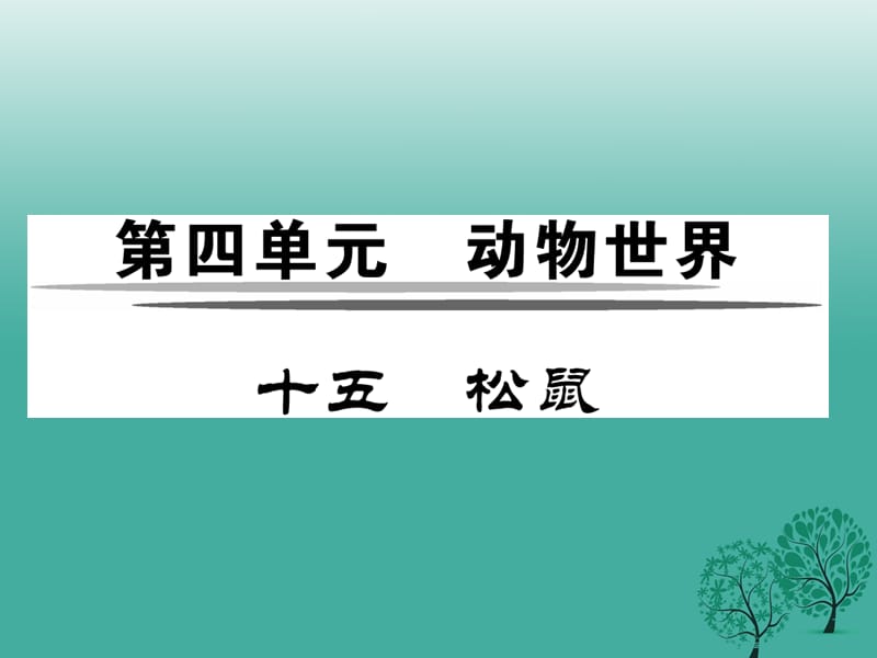 七年级语文下册 第4单元 15 松鼠课件 苏教版.ppt_第1页