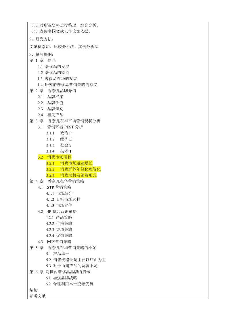 开题报告-香奈儿在华营销策略分析.doc_第3页