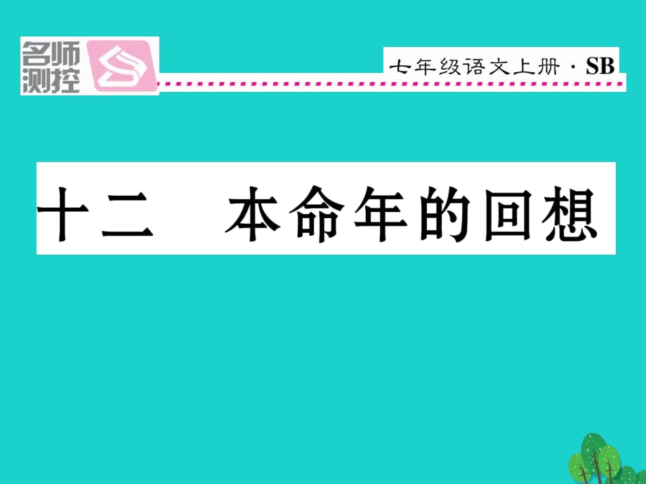 七年級語文上冊 第三單元 12《本命年的回想》課件 蘇教版2.ppt_第1頁