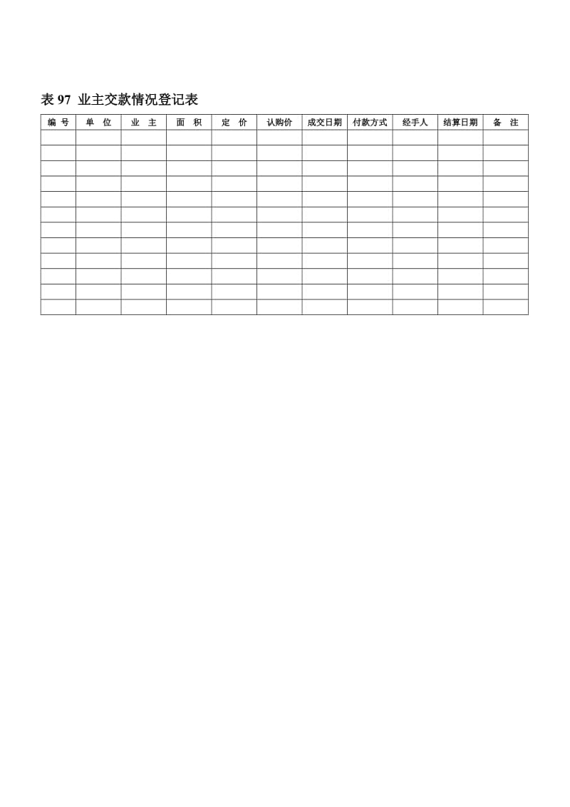 表97业主交款情况登记表.doc_第1页
