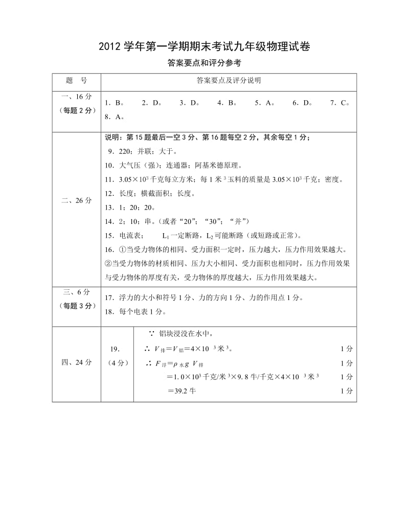 宝山区一模物理试题答案.doc_第1页