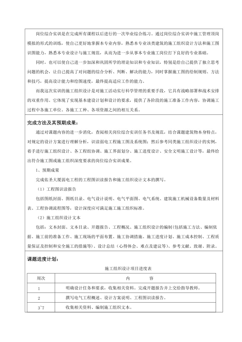 弱电工程施工组织设计开题报告 开题报告.doc_第2页