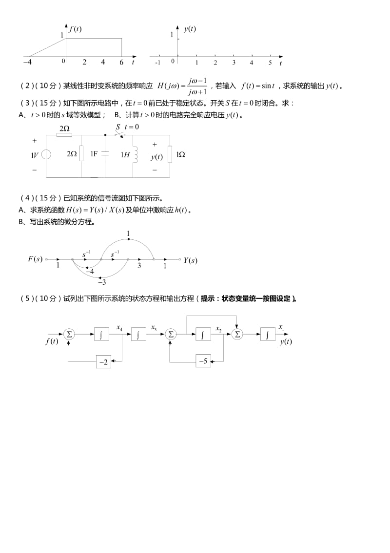 信号与线性系统分析081复习模拟题.doc_第2页