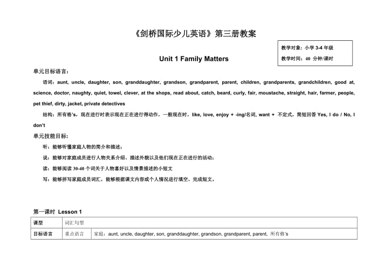 英语Kid′sBox三册Unit1教案.doc_第1页