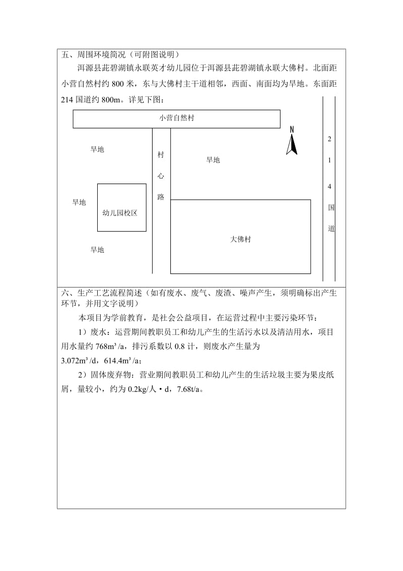 洱源县茈碧湖镇英才幼儿园环境影响登记表.doc_第3页