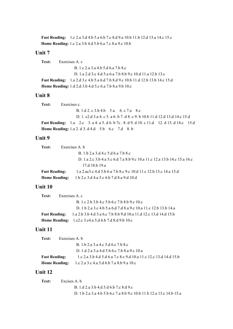 英语泛读教程第4册答案.doc_第2页