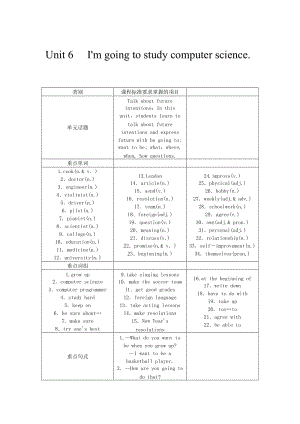 秋人教版八級英語上UnitI’mgoingtostudycomputerscience教案.doc