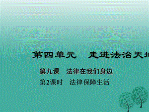 七年級(jí)道德與法治下冊(cè) 4_9_2 法律保障生活課件 新人教版1.ppt