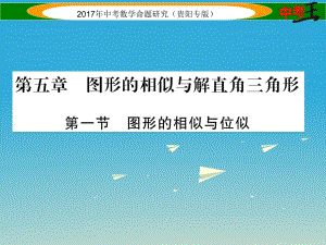 中考數(shù)學(xué)命題研究 第一編 教材知識梳理篇 第五章 圖形的相似與解直角三角形 第一節(jié) 圖形的相似與位似（精練）課件.ppt