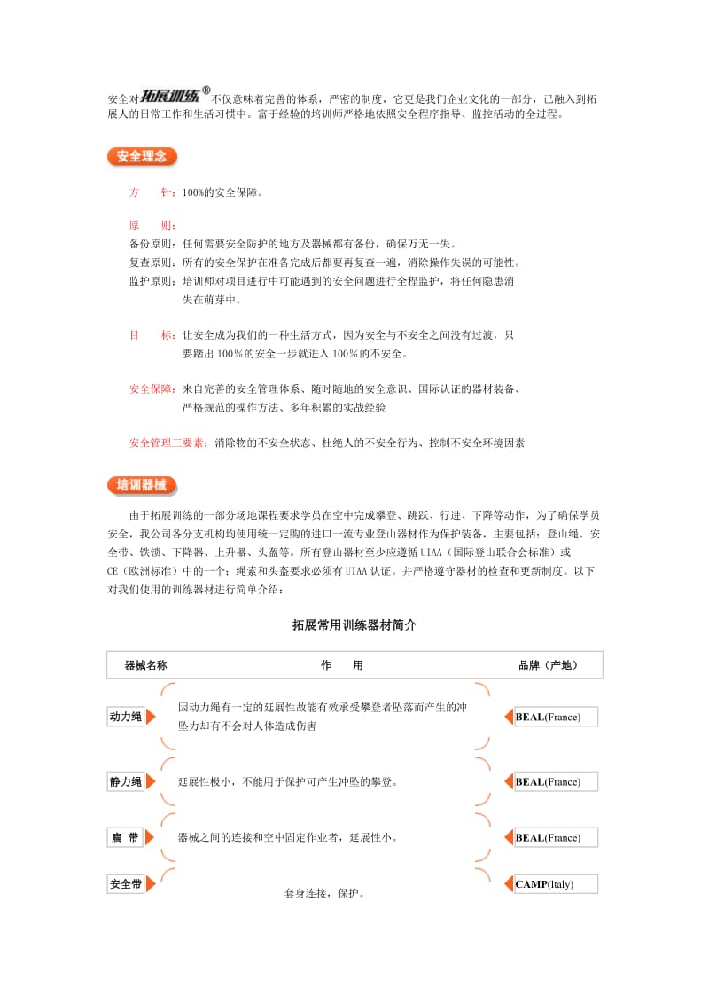 拓展培训教案安全理念和器械知识.doc_第1页