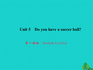 七年級英語上冊 Unit 5 Do you have a soccer ball（第1課時）Section A（1a-1c）習題課件 （新版）人教新目標版.ppt