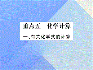 中考化學(xué)總復(fù)習(xí) 第二輪 重點(diǎn)知識(shí)突破 重點(diǎn)五 化學(xué)計(jì)算課件 魯教版.ppt