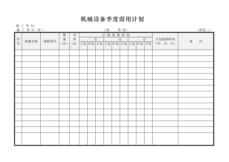 项目经理部机械设备表格.doc_第2页