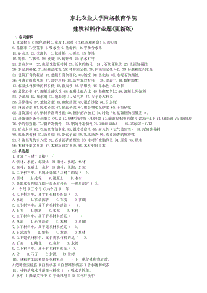 網(wǎng)絡(luò)教育學院建筑材料作業(yè)題建筑材料網(wǎng)上作業(yè)題.doc