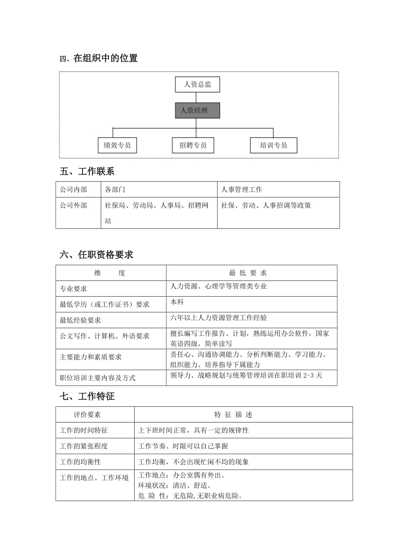 职位说明书(人事经理).doc_第2页