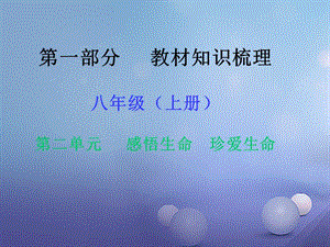 中考政治 第一部分 教材知识梳理（八上）第二单元 感悟生命 珍爱生命课件1 湘教版.ppt