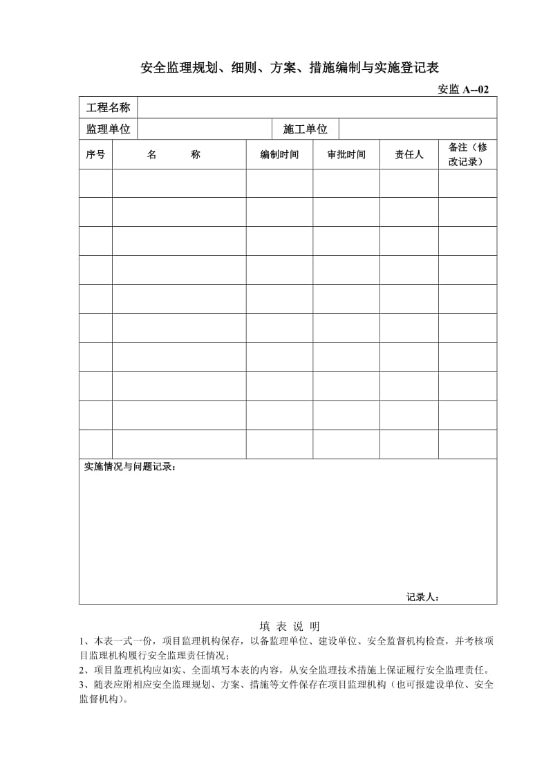 项目监理机构安全管理体系记录表.doc_第3页