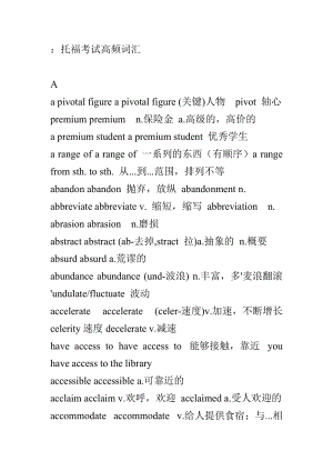 托福考試高頻詞匯.doc