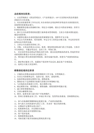 醫(yī)藥企業(yè)的部門職能與崗位責(zé)任-總經(jīng)理崗位職責(zé).doc