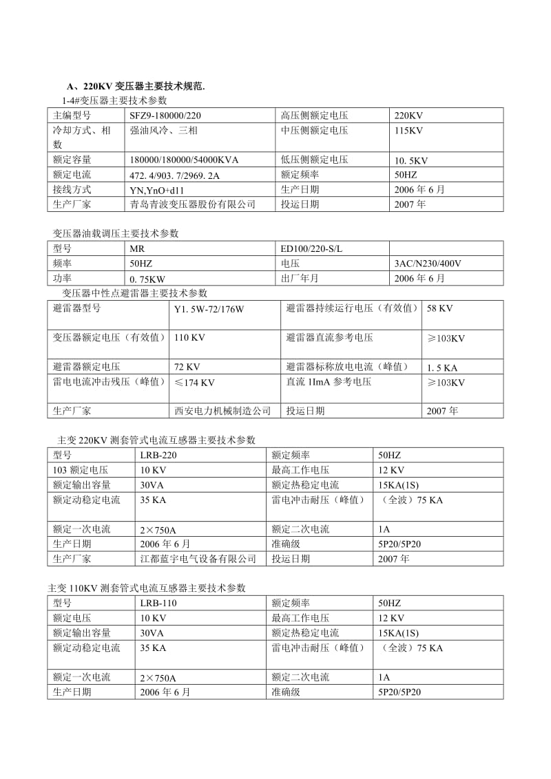 KV断路器主要技术规范.doc_第1页