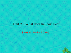 七年級英語下冊 Unit 9 What does he look like（第1課時）Section A(1a-1c)課件 （新版）人教新目標(biāo)版.ppt