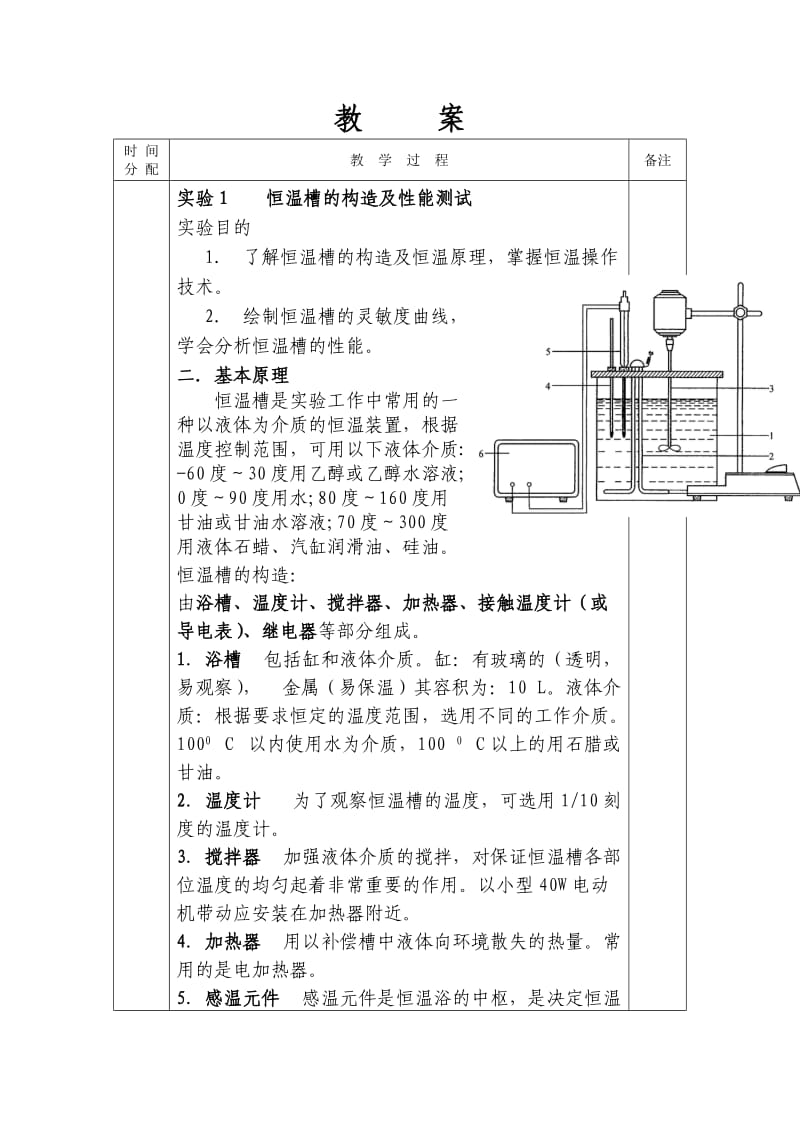 恒温水浴性能测试教案副页恒温水浴性能测试.doc_第1页