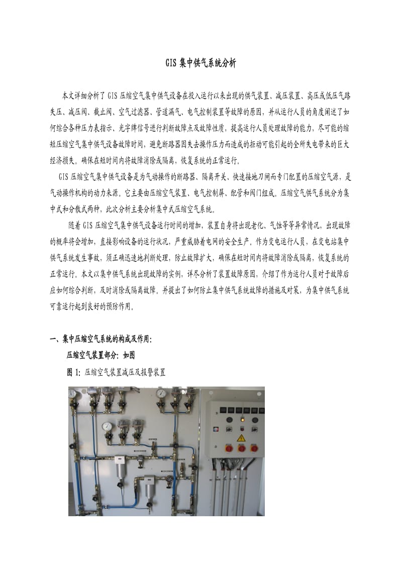 GIS集中供气系统技术总结.doc_第1页