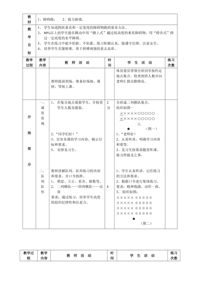 初三体育教案1一9周.doc_第1页