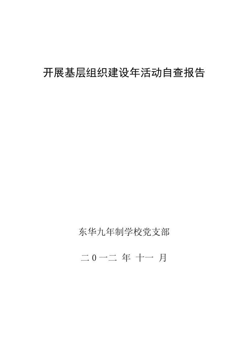 学校开展基层组织建设年活动自查报告.doc_第1页