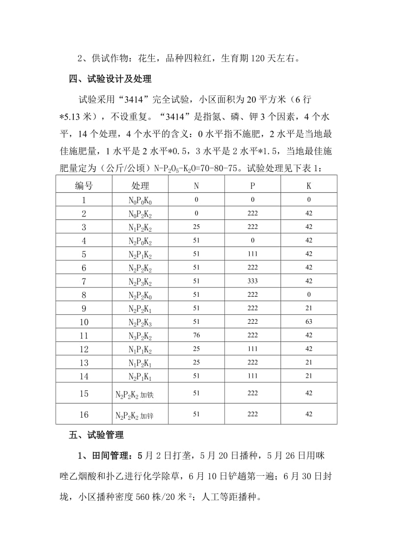 花生低肥力3414试验报告-农安县农业技术推广中心.doc_第2页