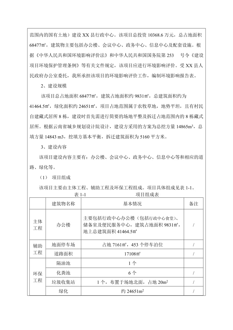 某县行政中心建设项目环境影响评价报告表.doc_第2页